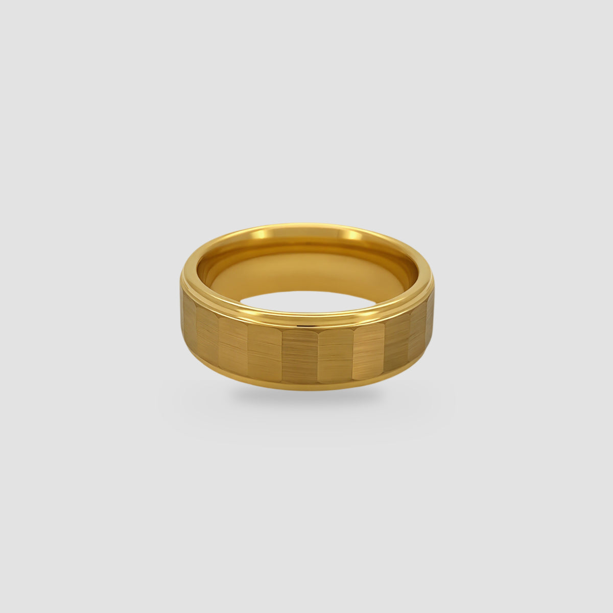 The Titan | Multi-faceted 18K Gold PVD Tungsten Band