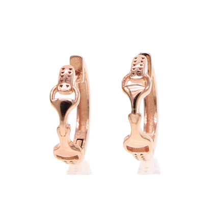 100% 925 sterling silver women ladies horse earrings equestrian delicate dainty classic silver cirlcle earring high quality