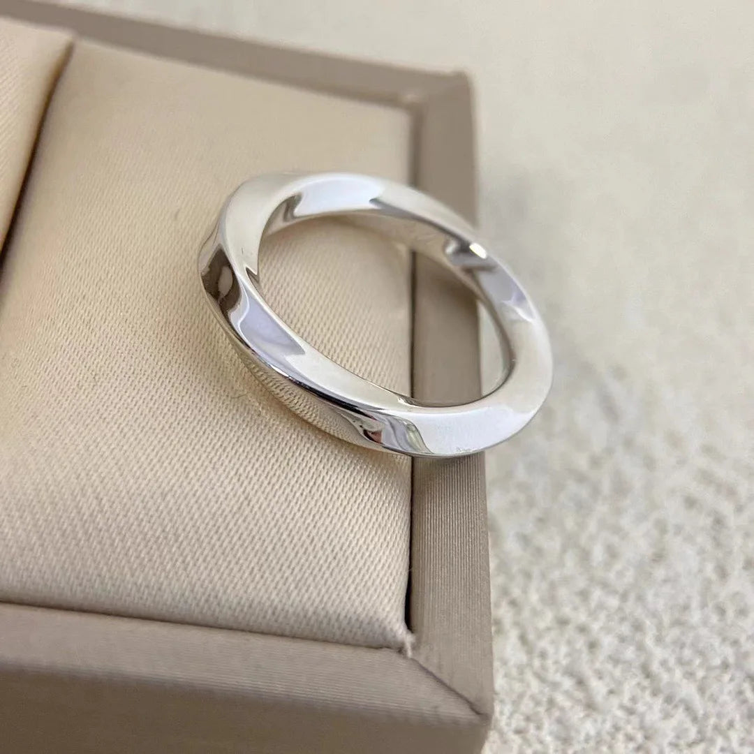 Spiral Fashion Women's Ring S925 Silver High Quality Bright Inlaid Moissanite Shining French Luxury Charming Festival Gift