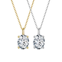 Wedding Necklace for Women 1-3ct Oval Moissanite with Certificate 100% Passed Diamond Test S925 Silk Jewelry Gift