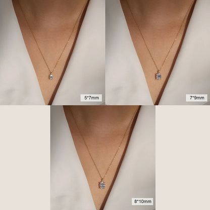 Wedding Necklace for Women 1-3ct Oval Moissanite with Certificate 100% Passed Diamond Test S925 Silk Jewelry Gift