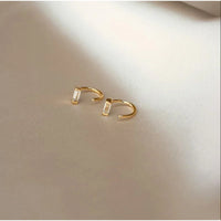 925 silver simple design earrings exquisite and elegant women's high-quality earrings