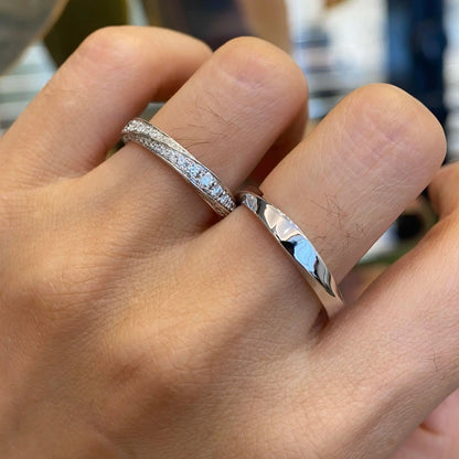 Spiral Fashion Women's Ring S925 Silver High Quality Bright Inlaid Moissanite Shining French Luxury Charming Festival Gift