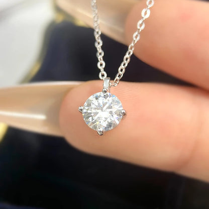 1-3ct Real Moissanite Diamond Necklace for Woman Wedding Daily Wear Party Original 925 Sterling Silver Luxury Fine Jewelry