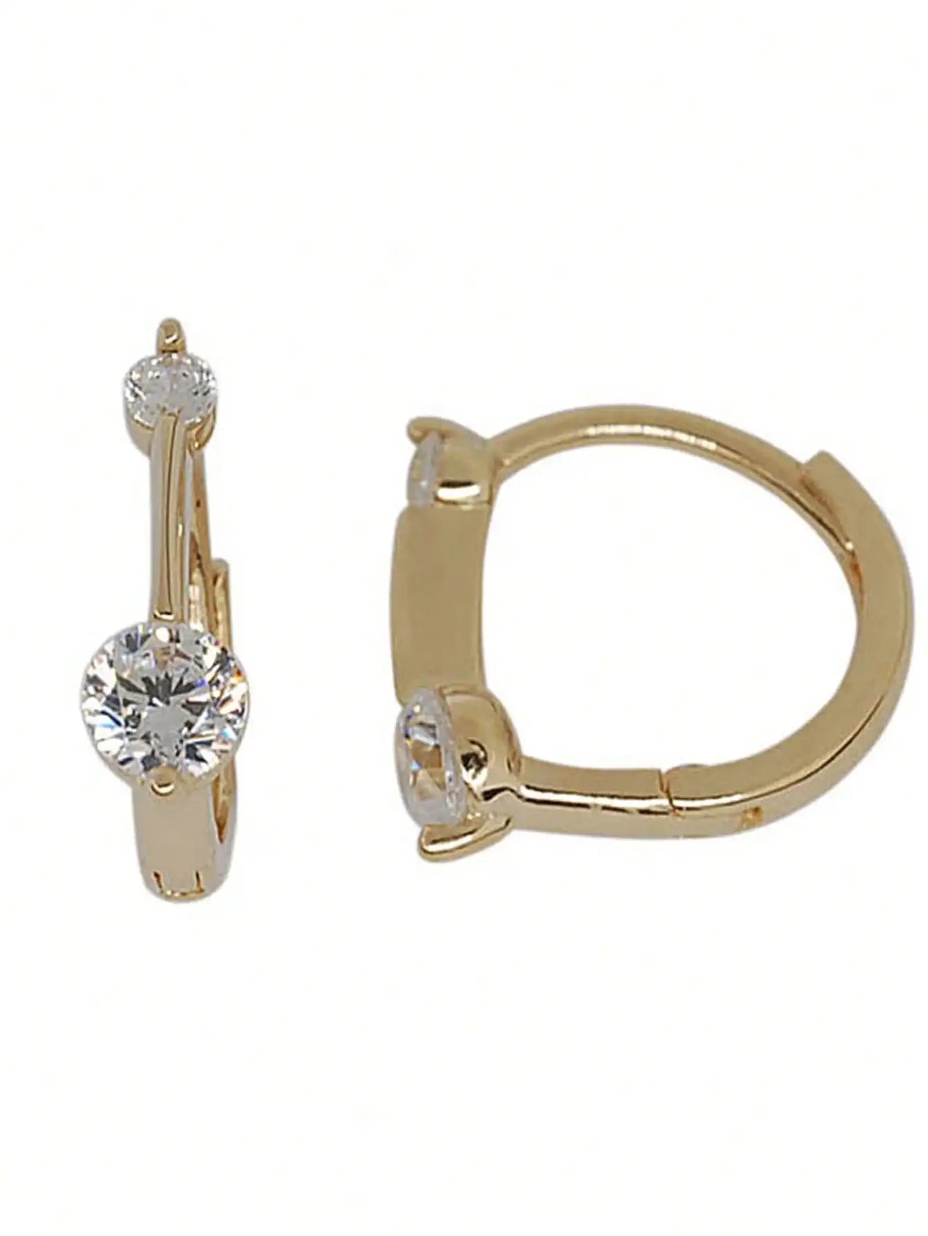 925 Sterling Silver Earrings With Sparkling Zircon, Featuring A Minimalist Design That Highlights A Woman Noble Temperament