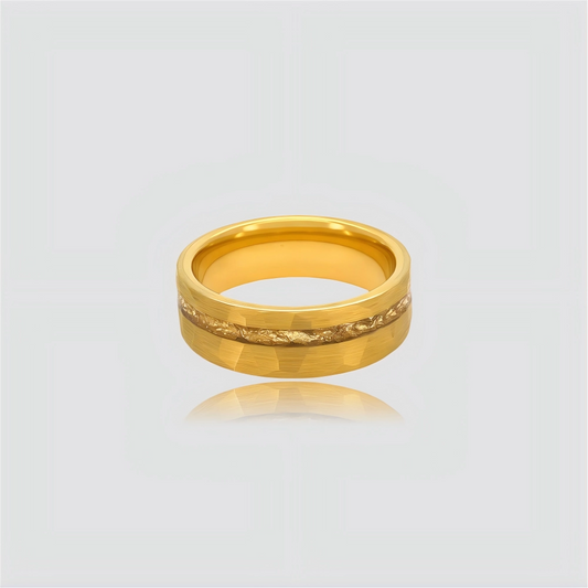 The Solar Fracture | 18K Gold Foil Inlay Band