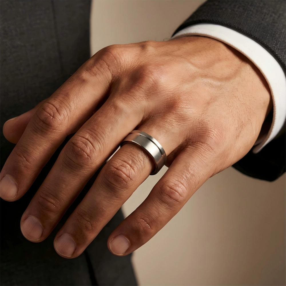 The Heritage Cask | Brushed Whiskey Barrel Wood Band