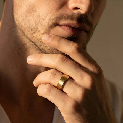 The Core | Essential Brushed Gold Band